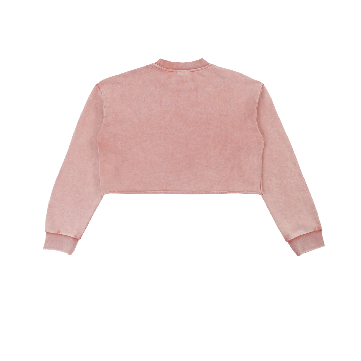 Bianchi Snow Washed Raw Edge Cropped Sweatshirt